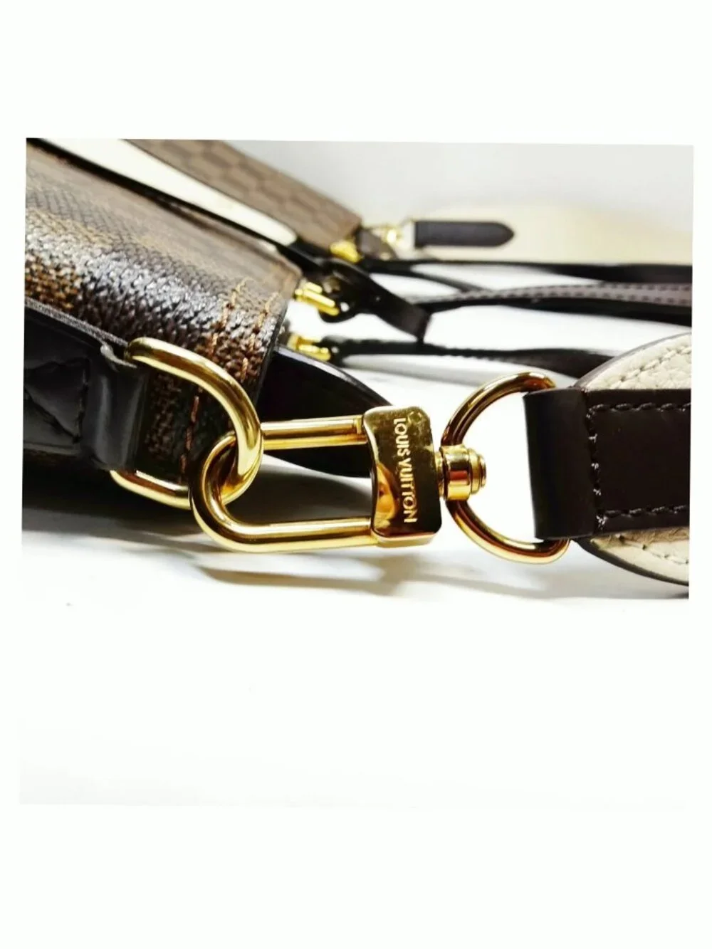 Authentic Louis Vuitton Jersey Damier Ebene Crossbody Tote Bag - Picture 8 of 16